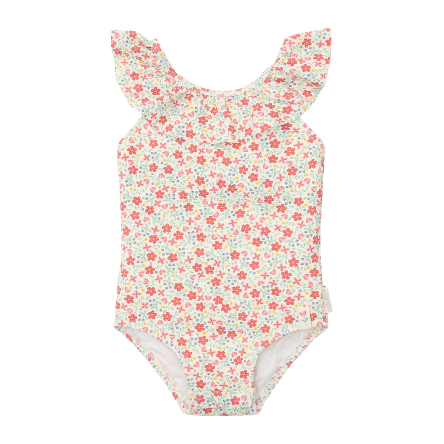 Little Dutch badpak roze groen ecru