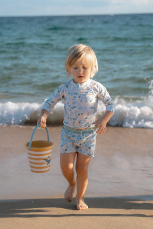 zwemshort lichtblauw/geel