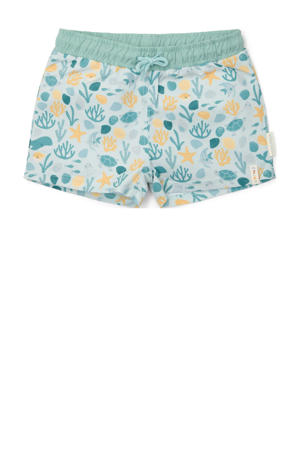 zwemshort lichtblauw/geel