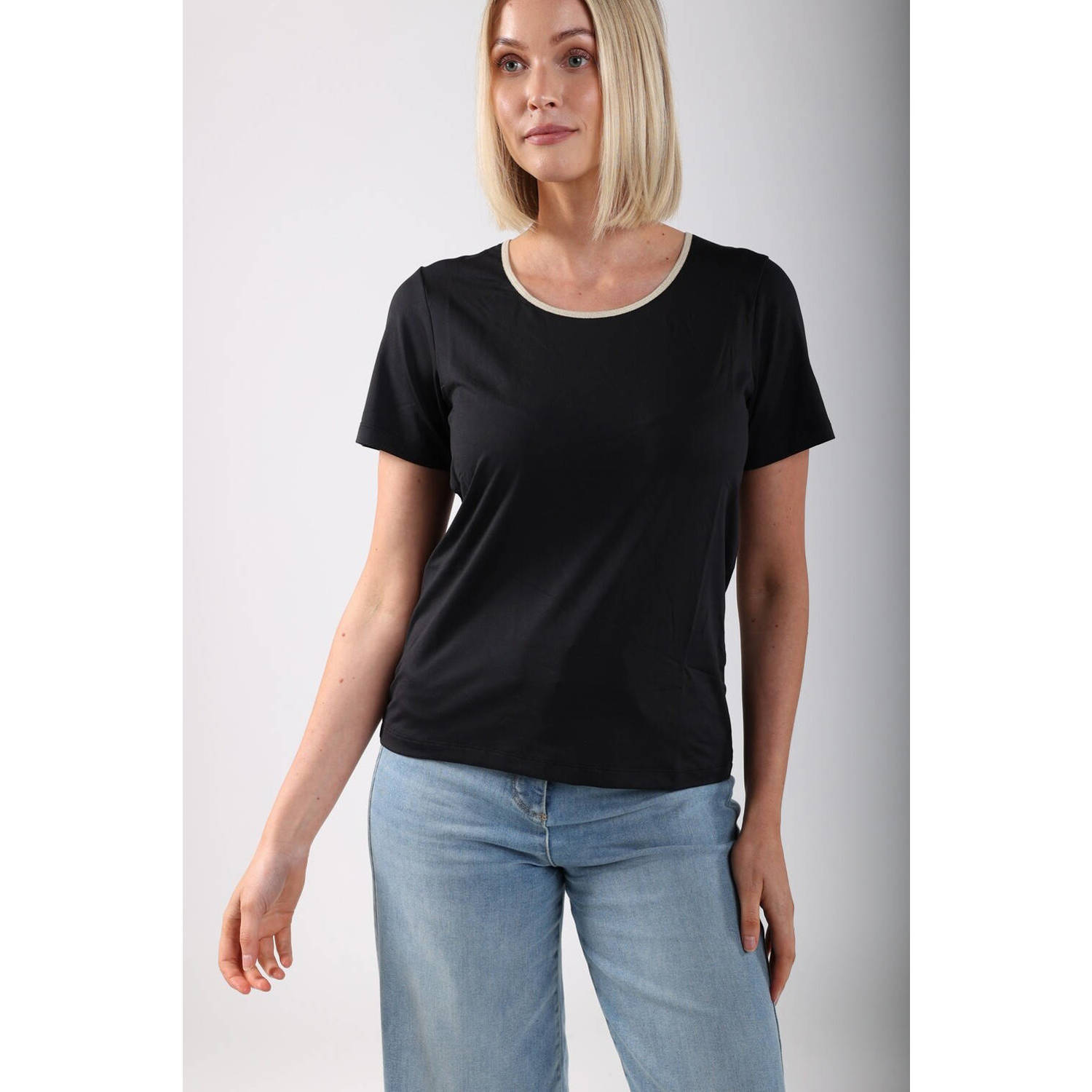 NUKUS Dames Tops & T-shirts Tirza Top Uni Zwart