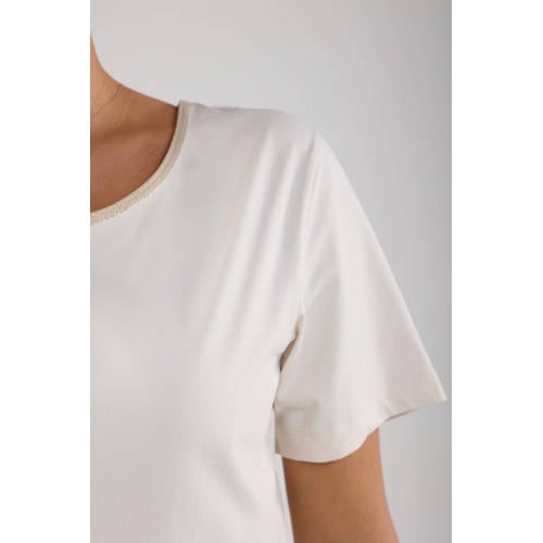 NUKUS T-shirt ecru met lurex afbeelding