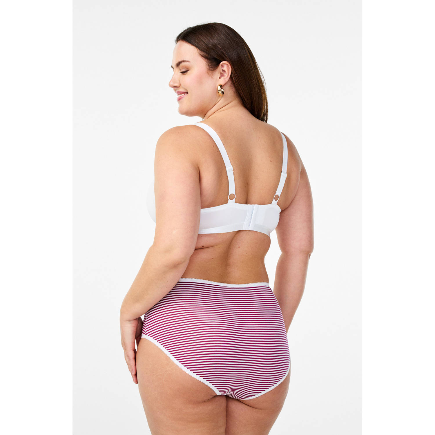Zizzi slip LWEEK (set van 7) blauw fuchsia zwart wit