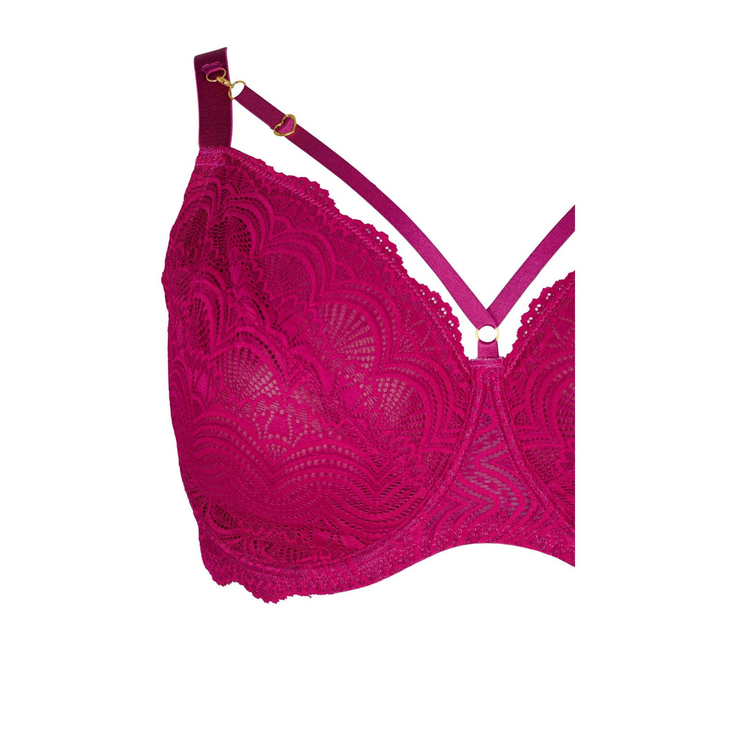 Zizzi niet-voorgevormde beugelbh LALA fuchsia