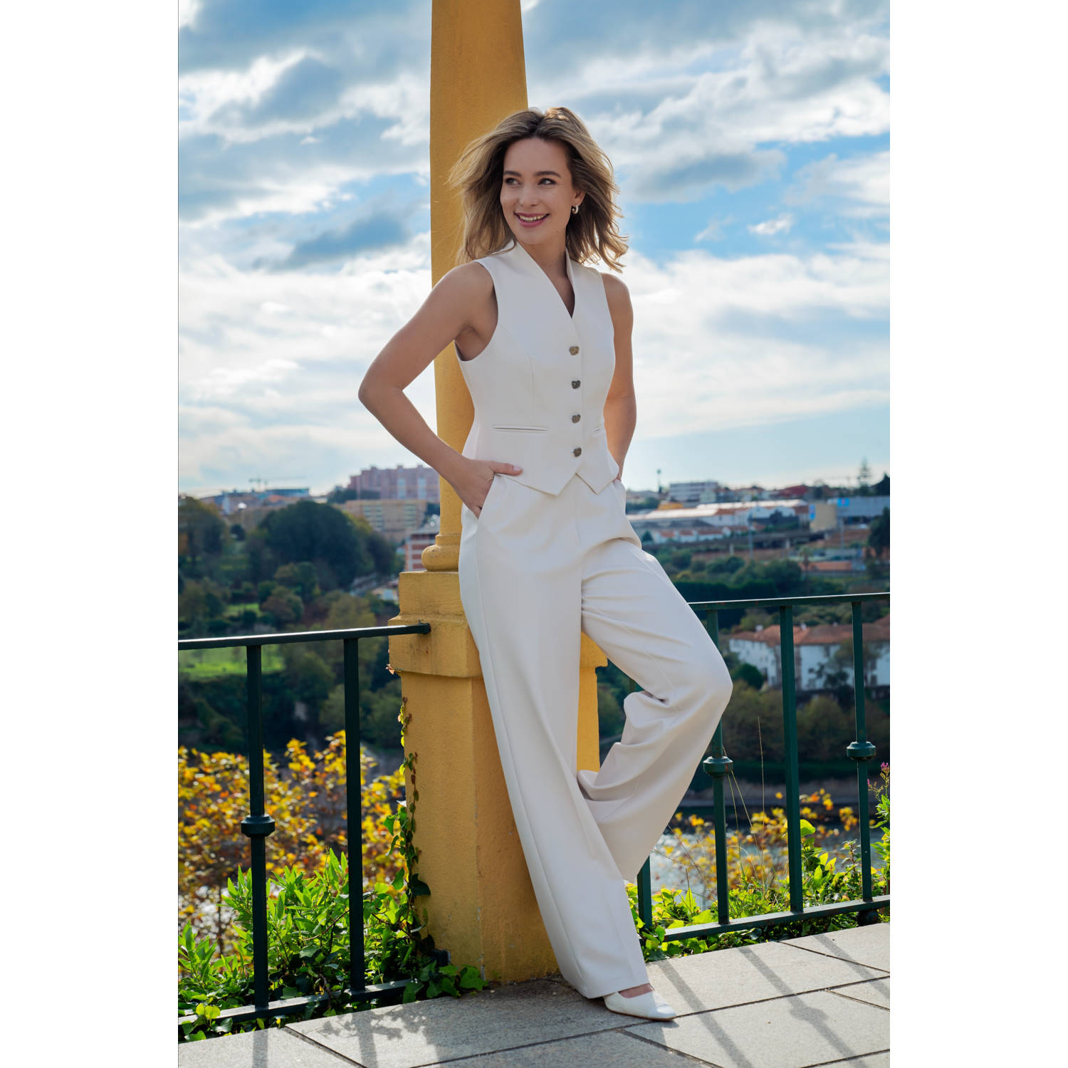 Elvira Collections gilet ecru