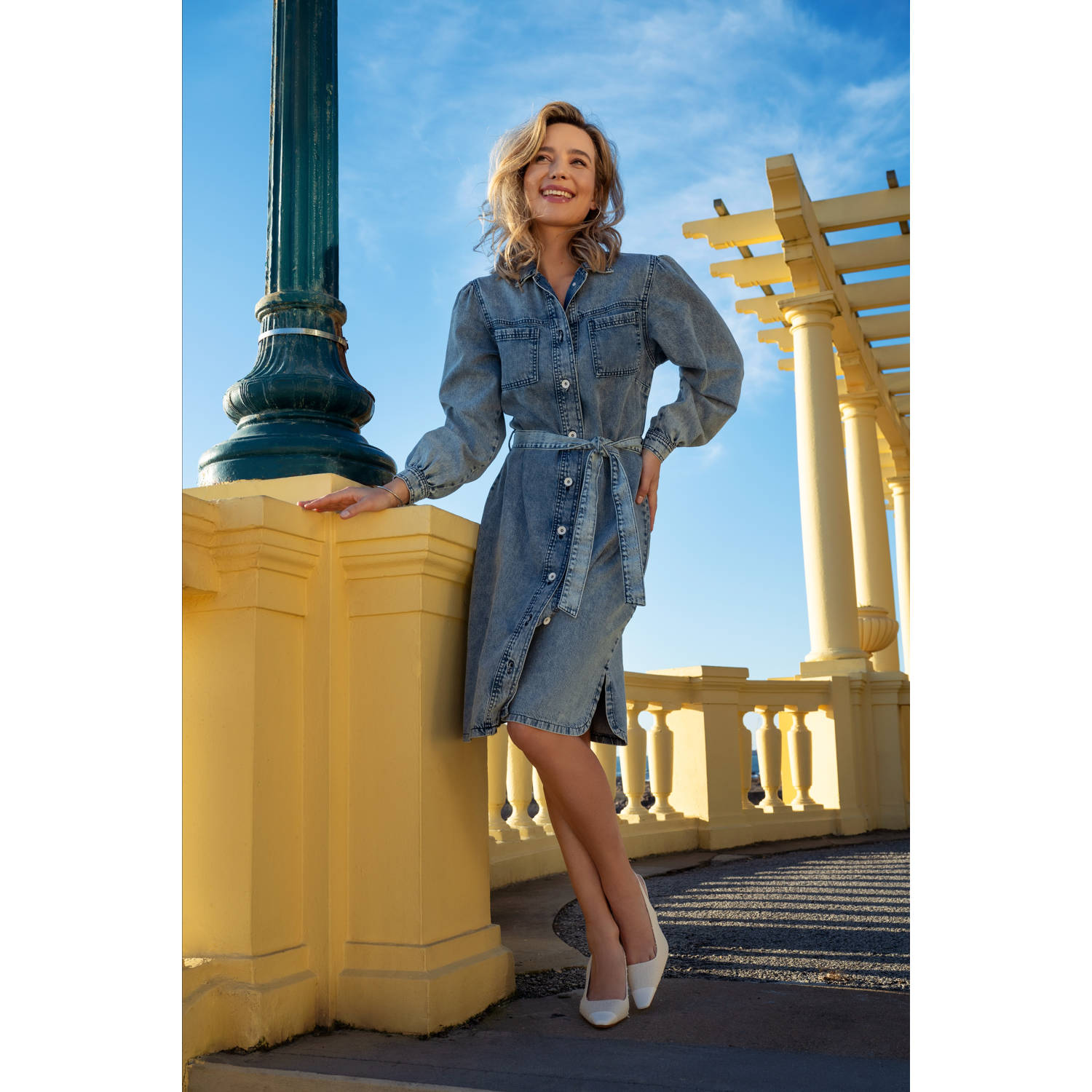 Elvira Collections spijkerjurk light blue denim