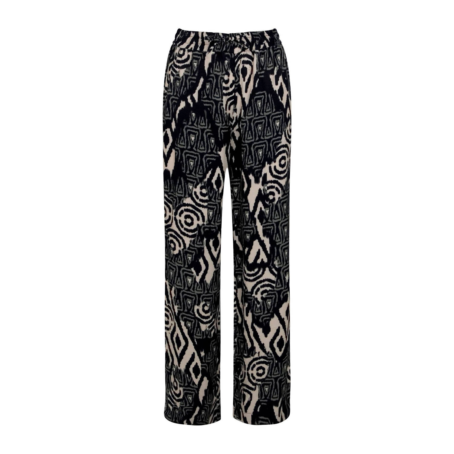 Elvira Collections straight regular waist casual broek zwart