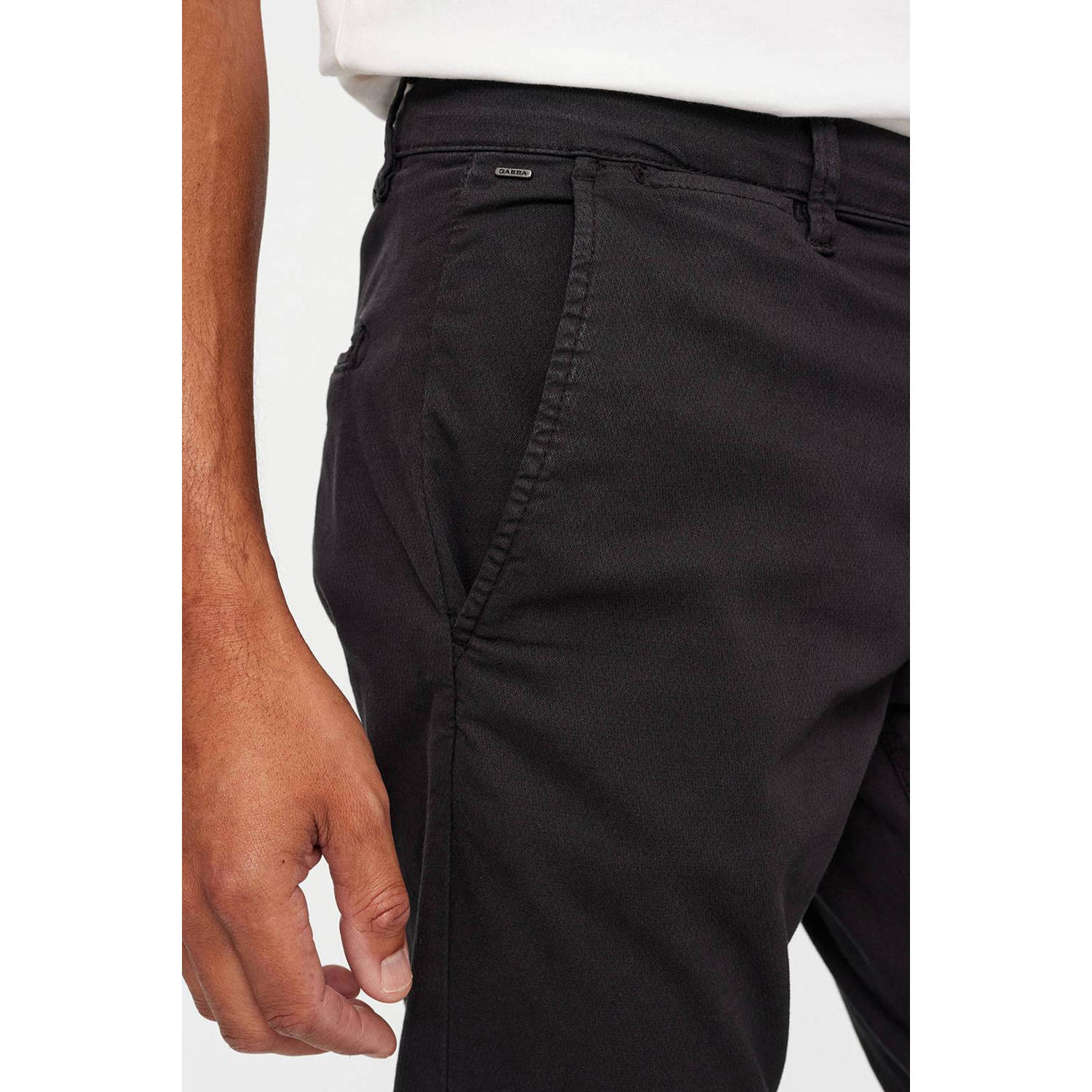 Gabba slim chino zwart
