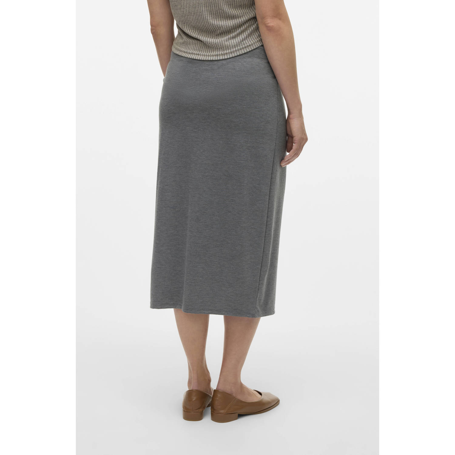 MAMALICIOUS zwangerschaps midi rok grijs