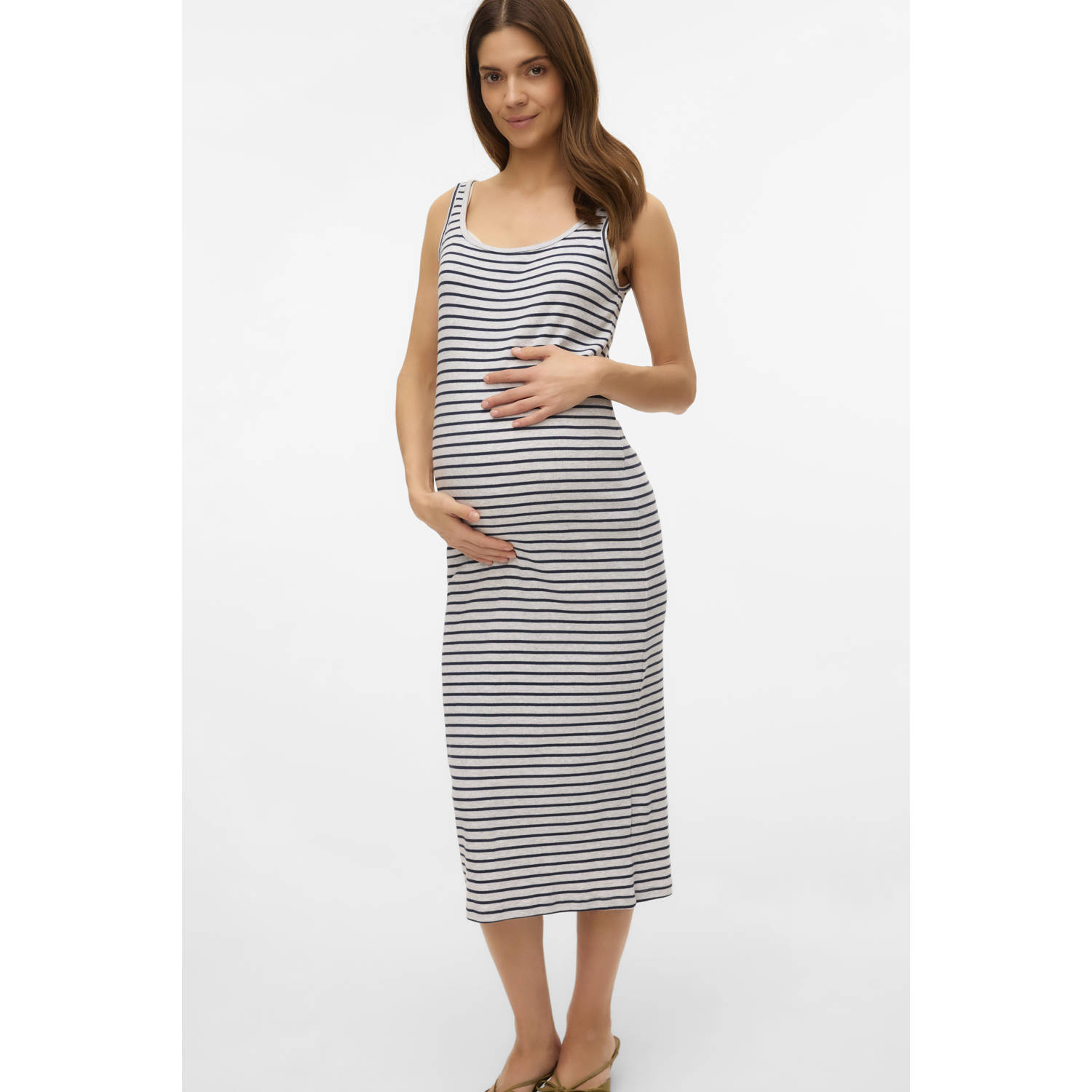 MAMALICIOUS zwangerschapsjurk blauw wit