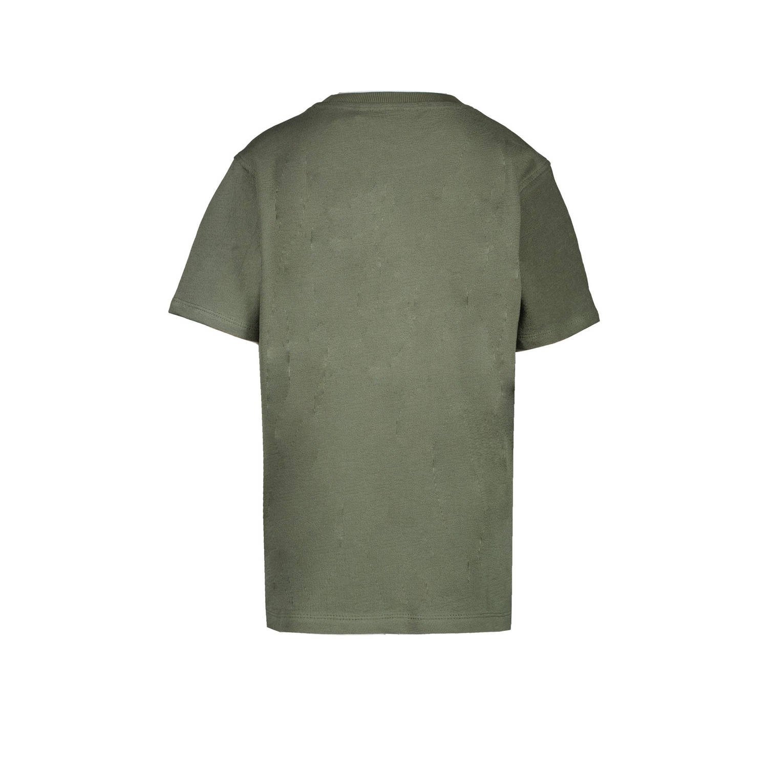 Cars T-shirt met short van badstof olijfgroen (set van 2)