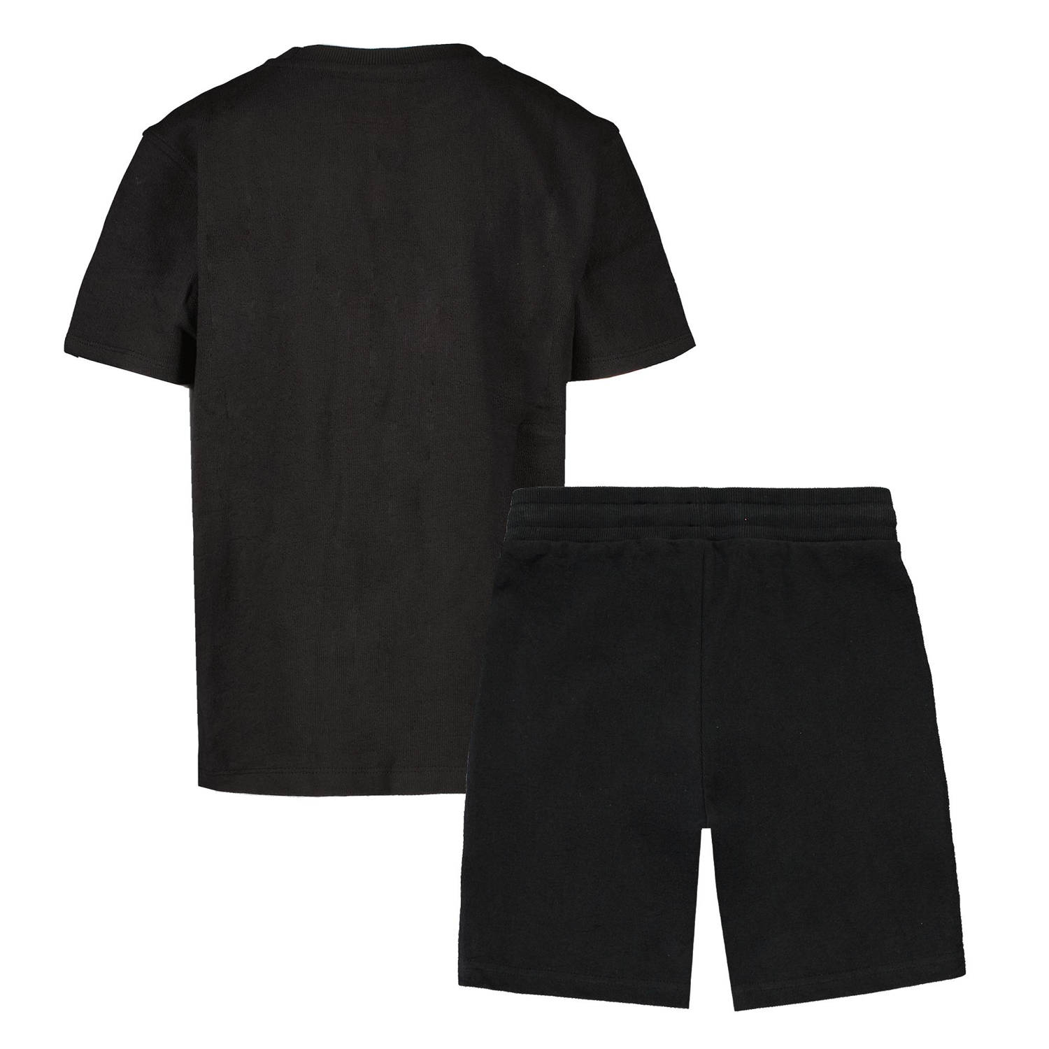 Cars T-shirt met short van badstof zwart (set van 2)