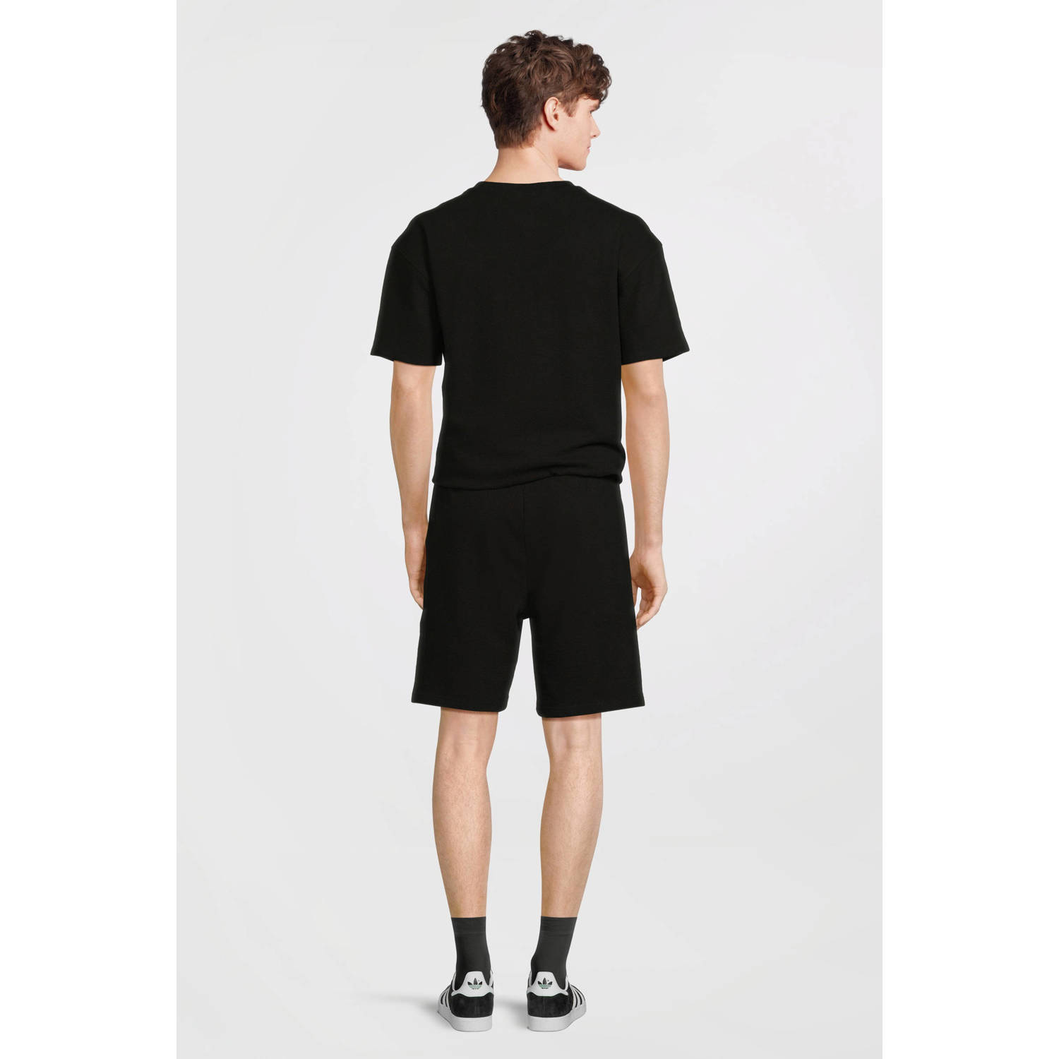 Cars T-shirt met short van badstof zwart (set van 2)