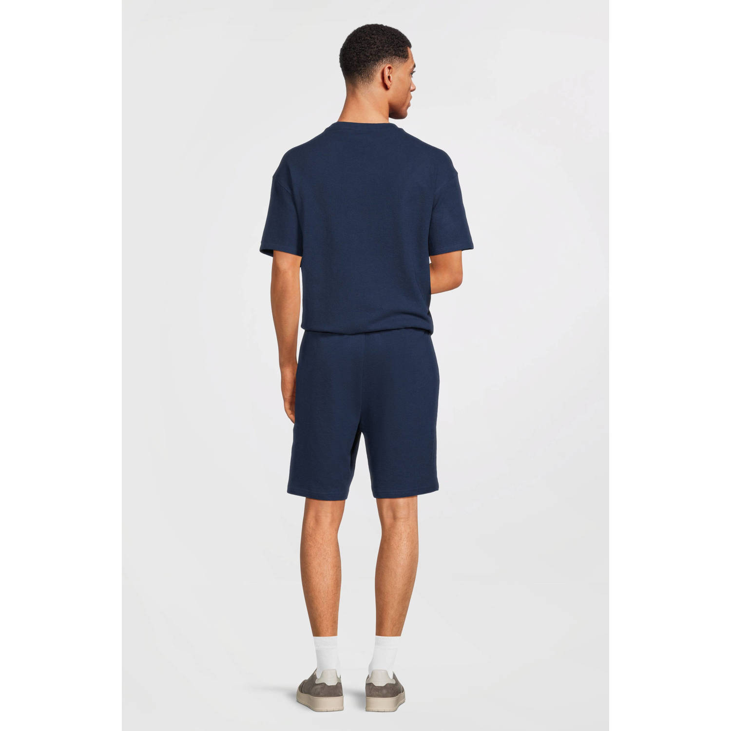 Cars T-shirt met short van badstof donkerblauw (set van 2)