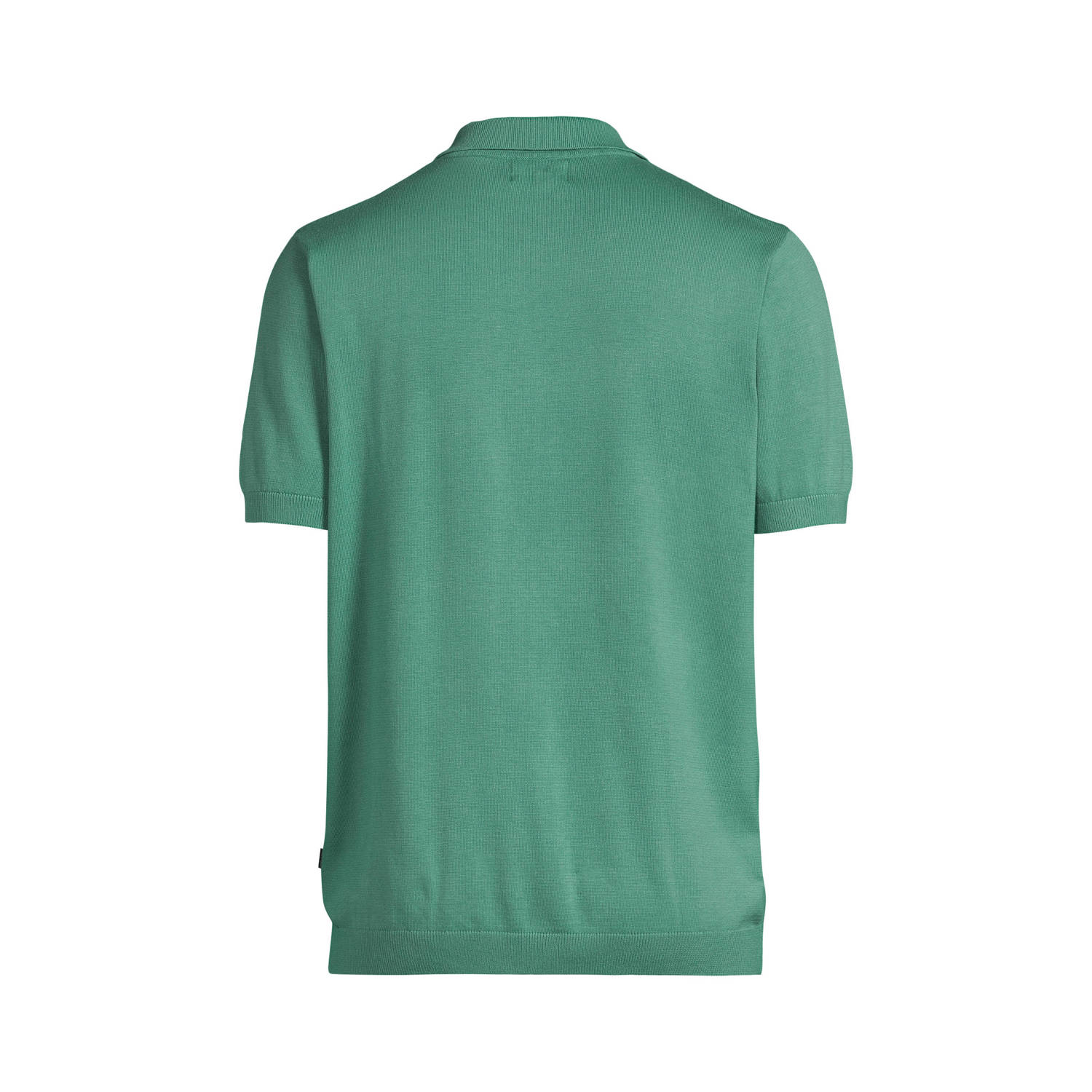 Cars slim polo fijn gebreid groen