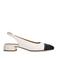 Manfield leren slingback loafers wit/zwart