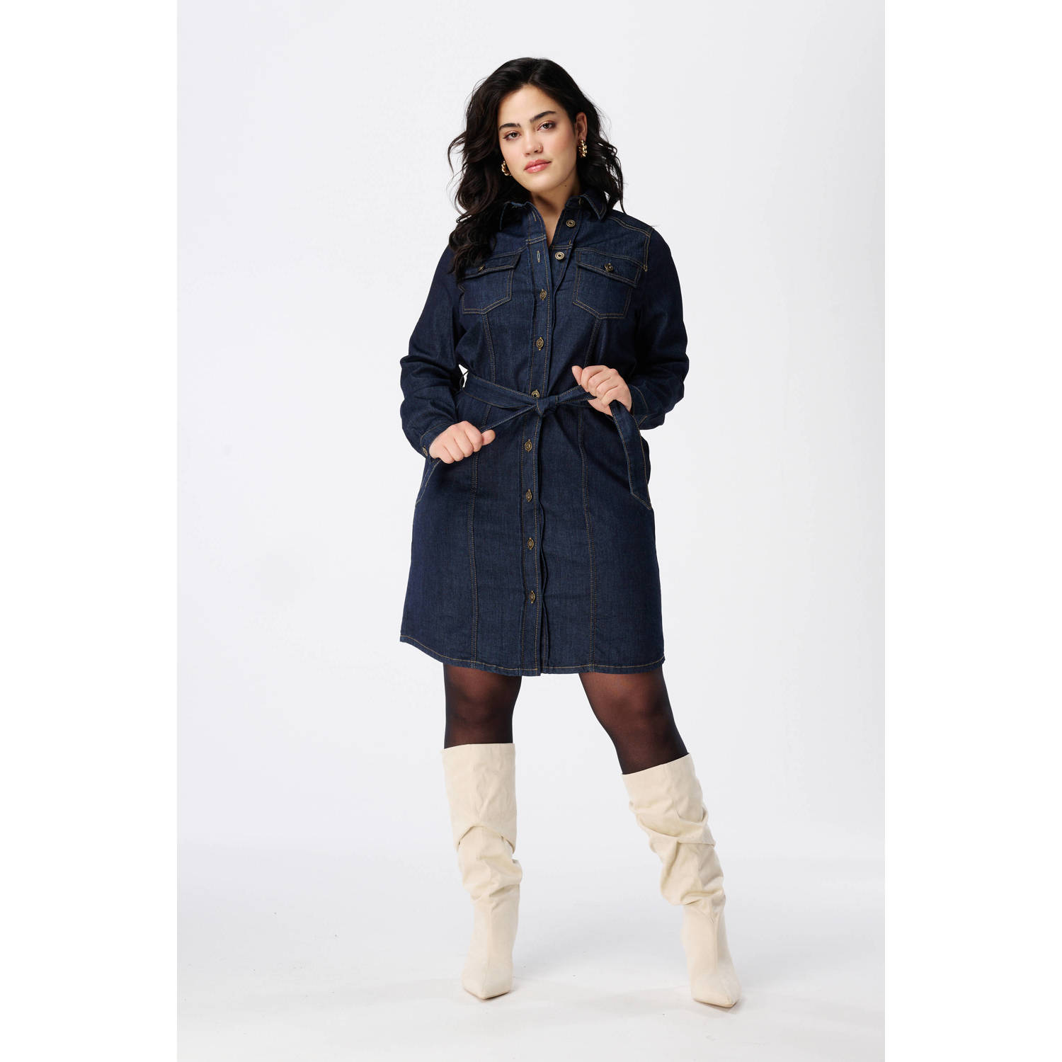 MS Mode spijkerjurk dark blue denim