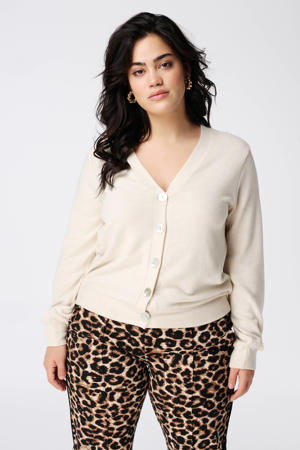 gebreid vest crème