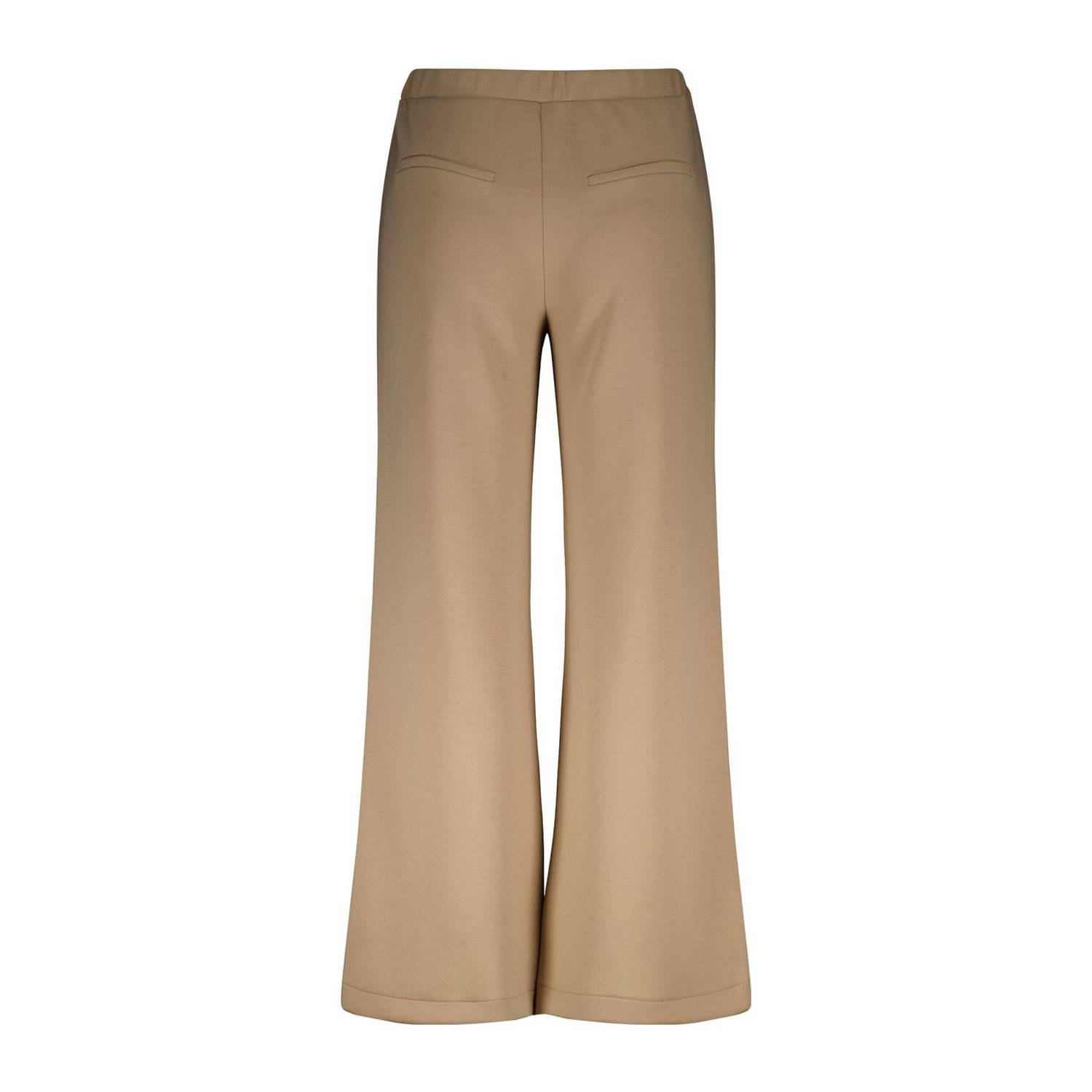 MS Mode wide leg high waist pantalon zand