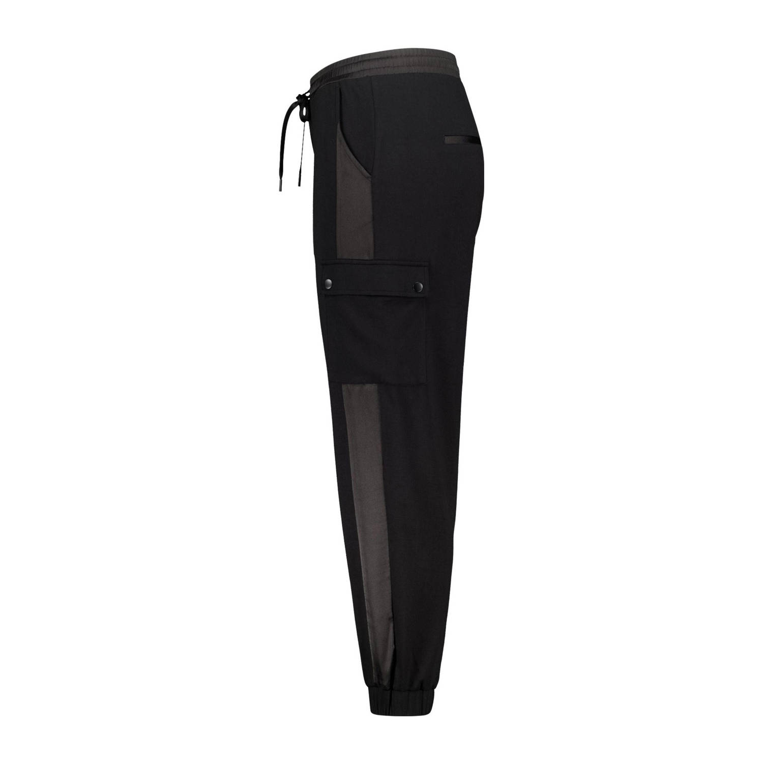 MS Mode relaxed regular waist casual broek zwart