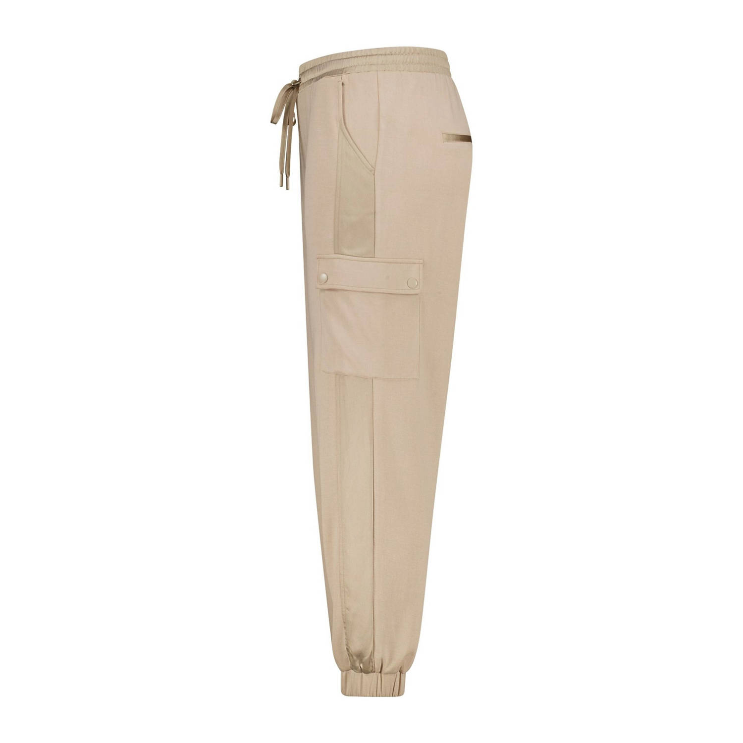 MS Mode relaxed regular waist casual broek zand