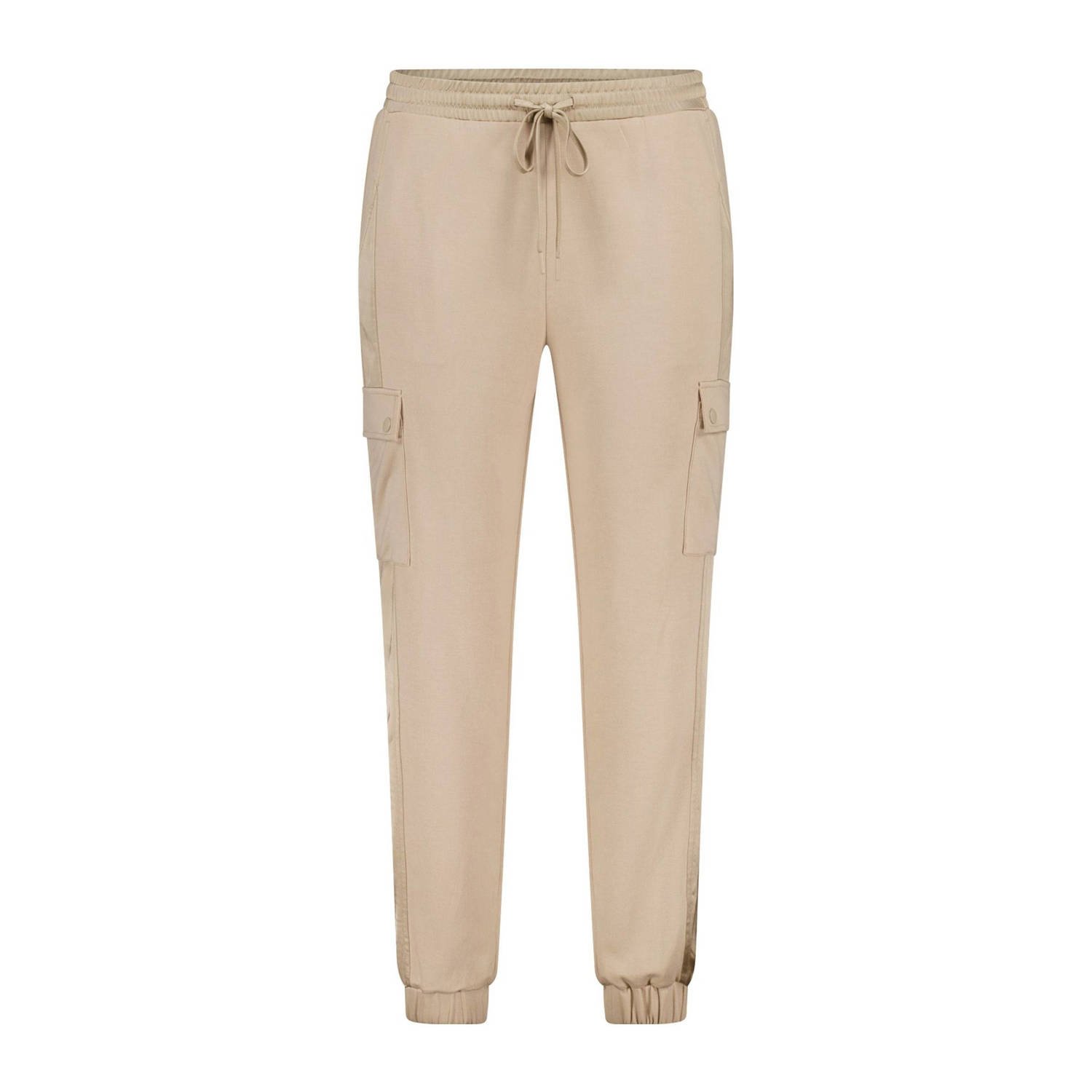 MS Mode relaxed regular waist casual broek zand