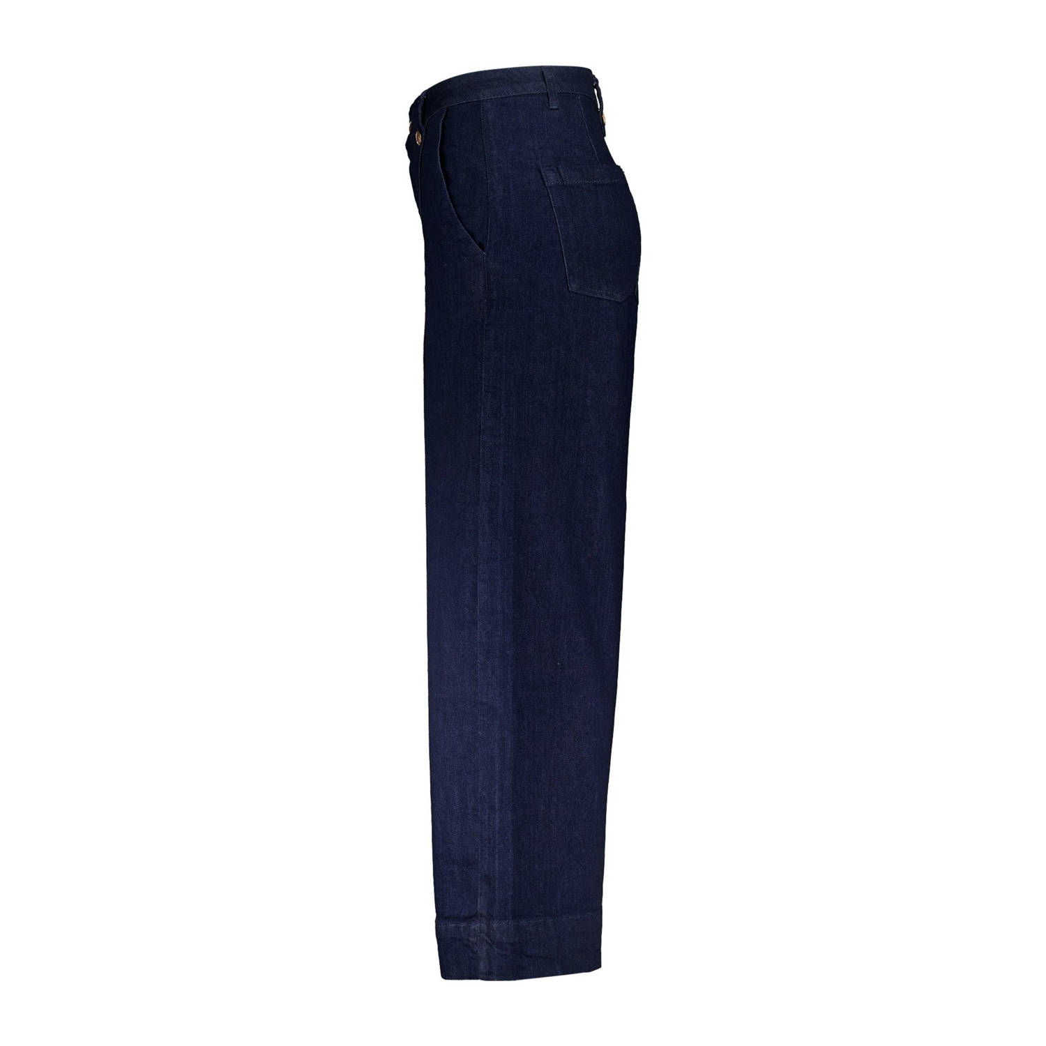 MS Mode high waist wide leg jeans dark blue denim