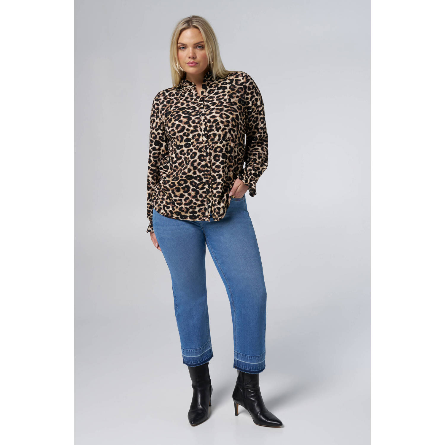 MS Mode blouse bruin