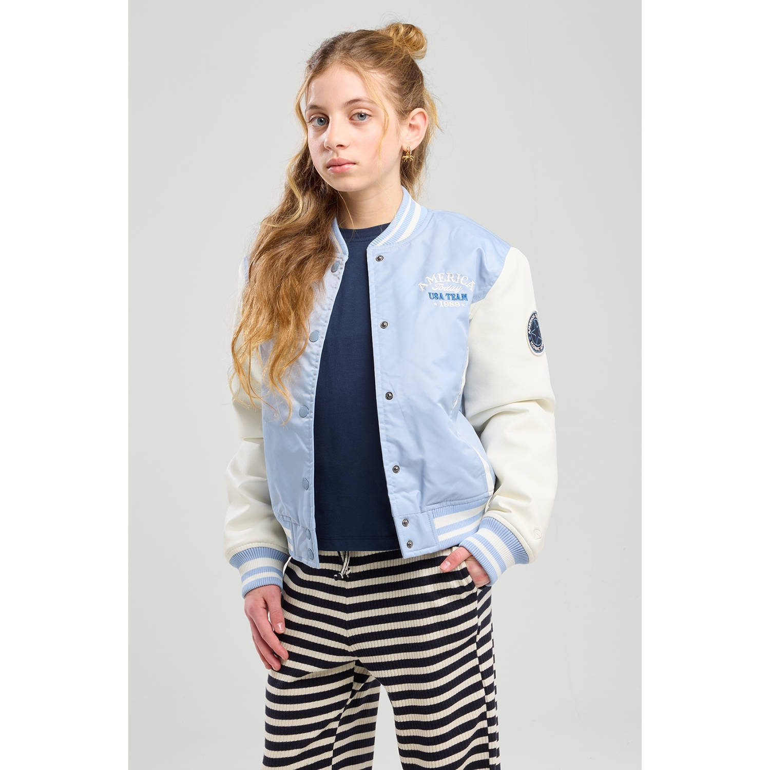 America Today bomberjack zomer blauw