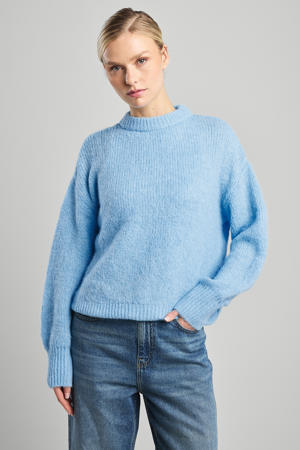 trui blauw gebreid