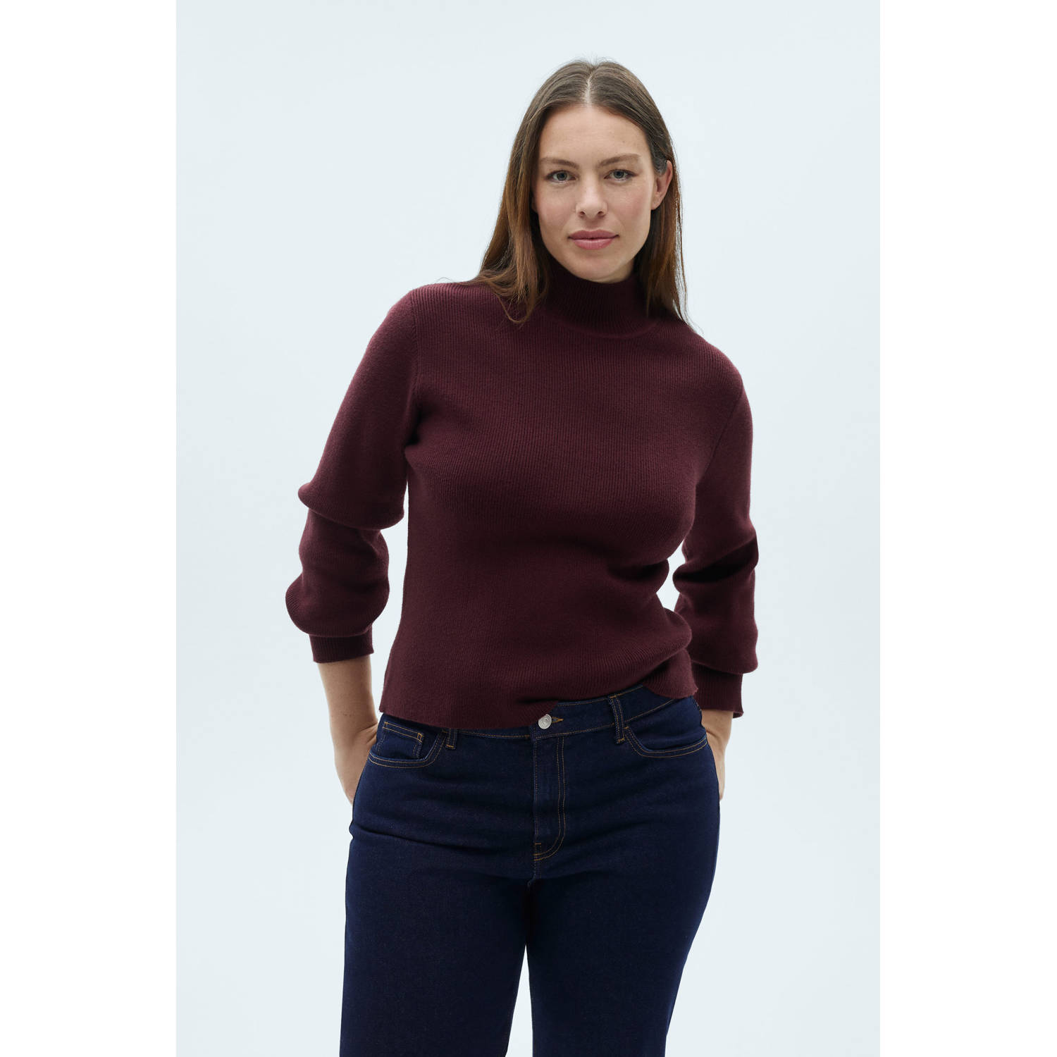 Mango regular waist dark blue denim