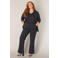 Base Level Curvy regular blazer travelstof zwart