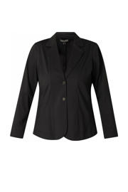 thumbnail: Base Level Curvy regular blazer travelstof zwart