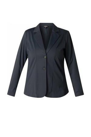 regular blazer travelstof donkerblauw