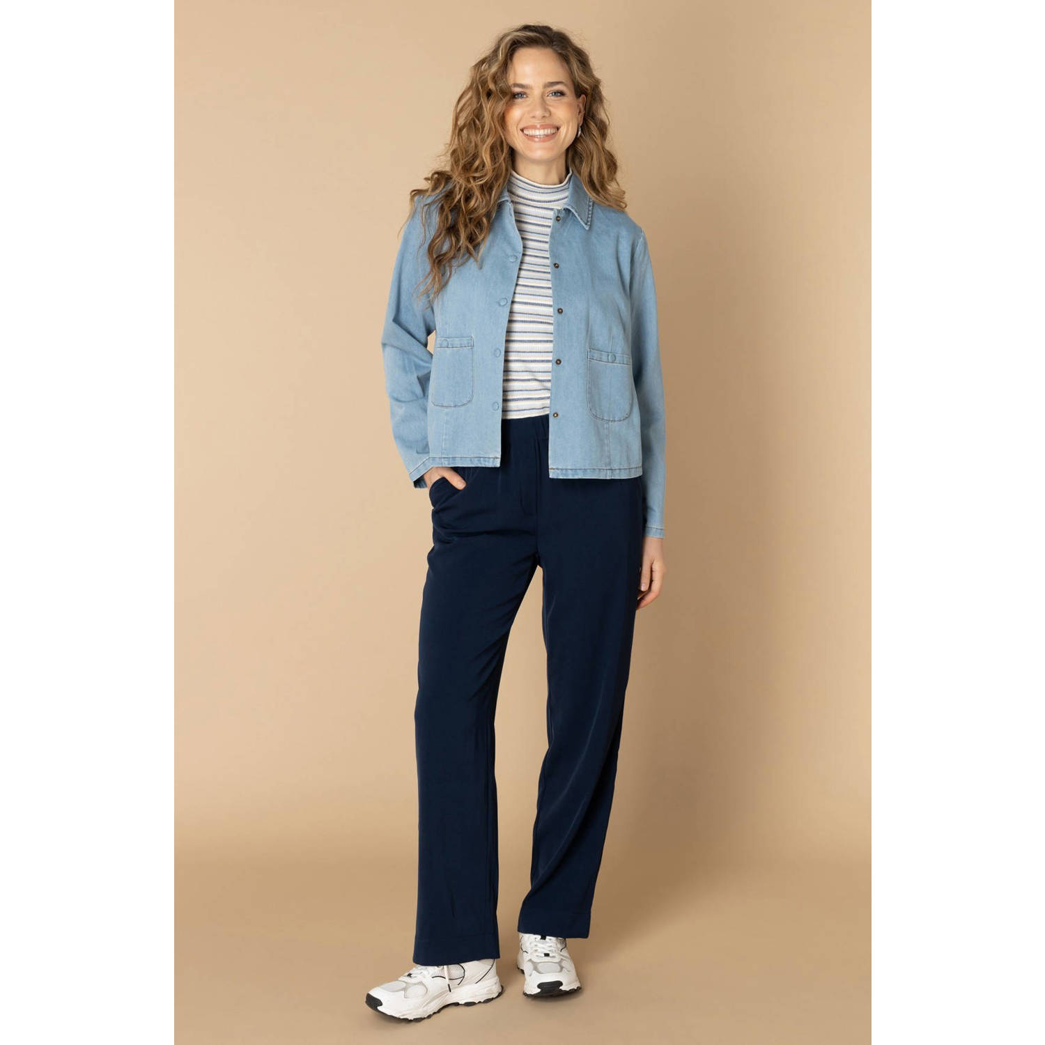 Ivy Beau spijkerjas medium blue denim