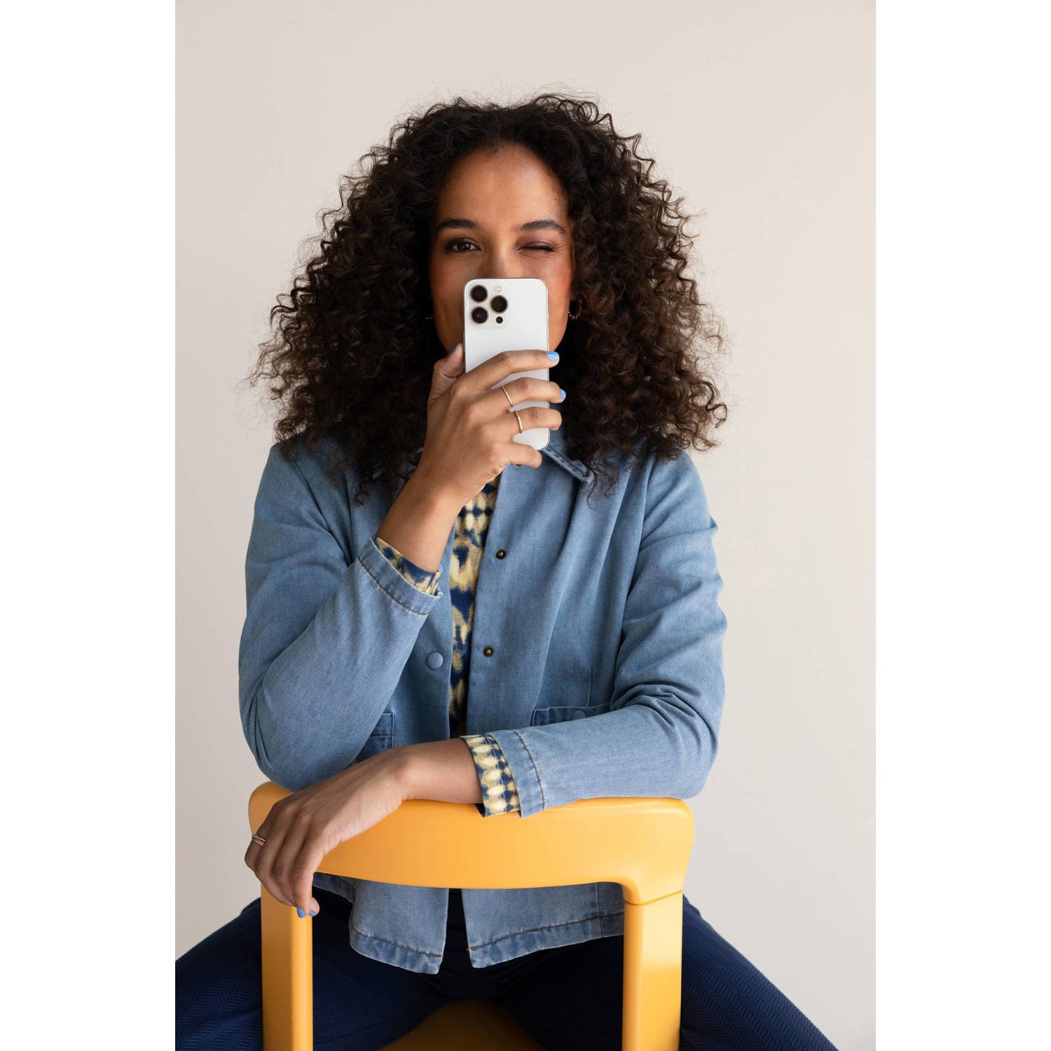 Ivy Beau spijkerjas medium blue denim