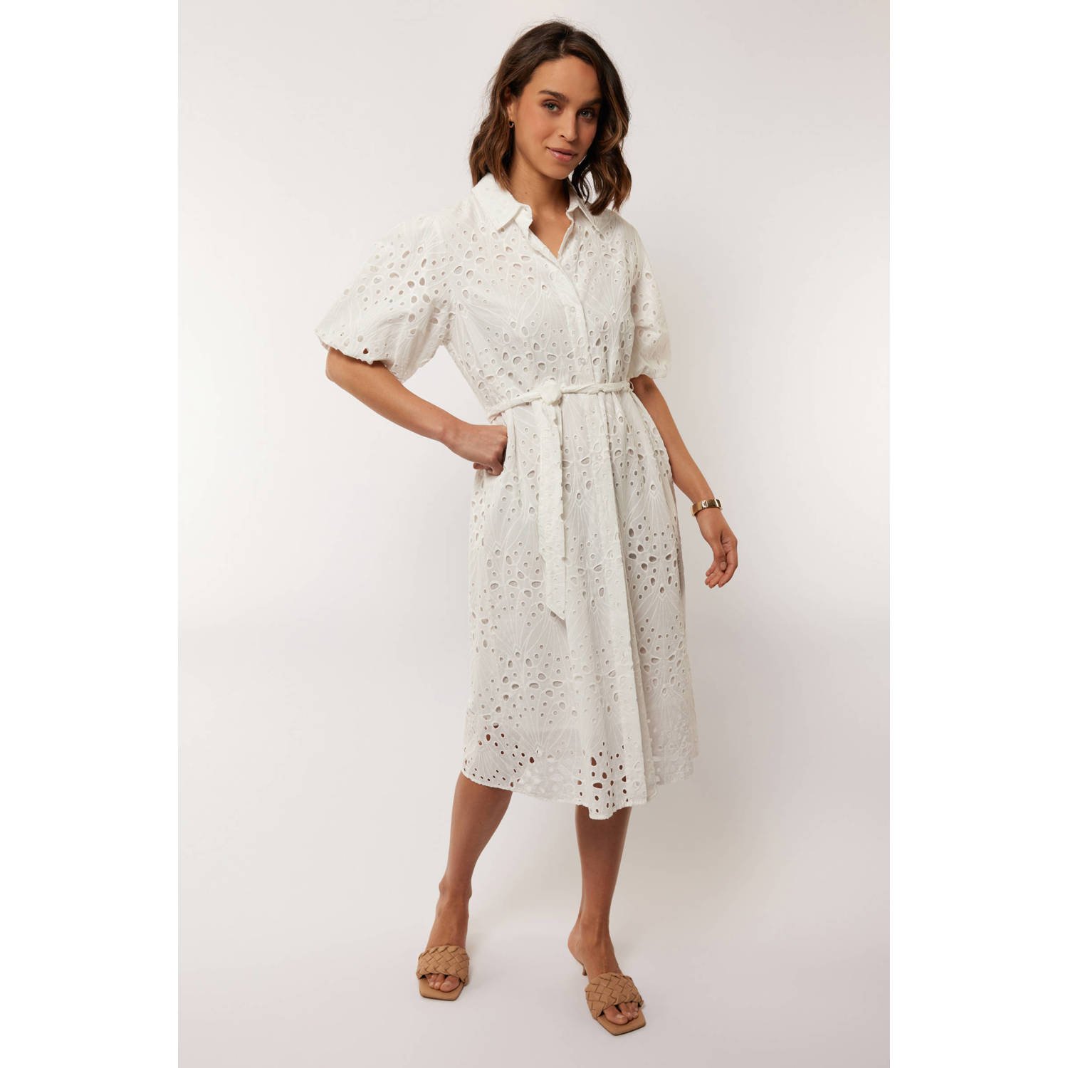G-maxx blousejurk broderie wit