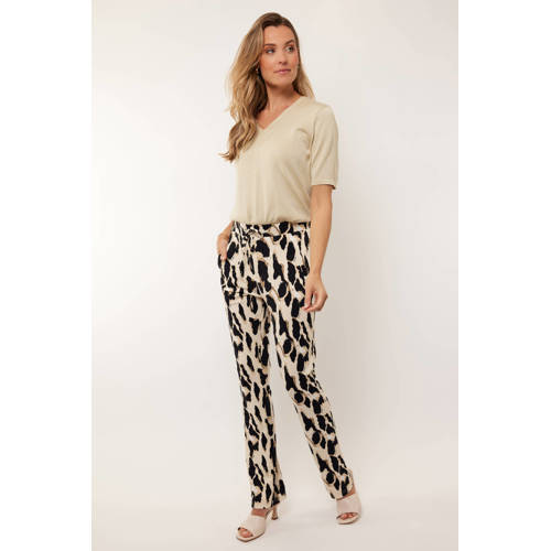 G-maxx slim regular waist broek beige afbeelding