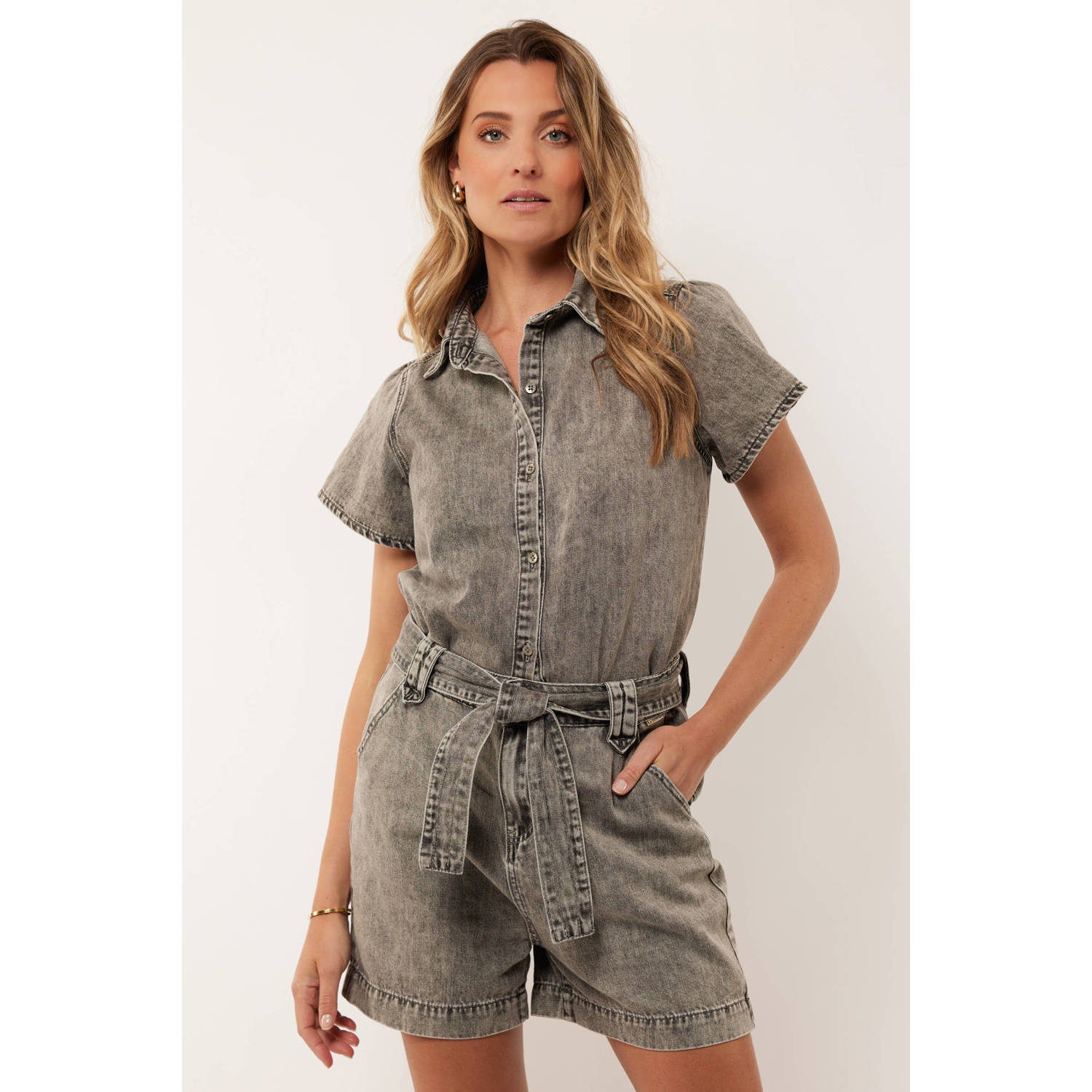 G-maxx blouse grey denim