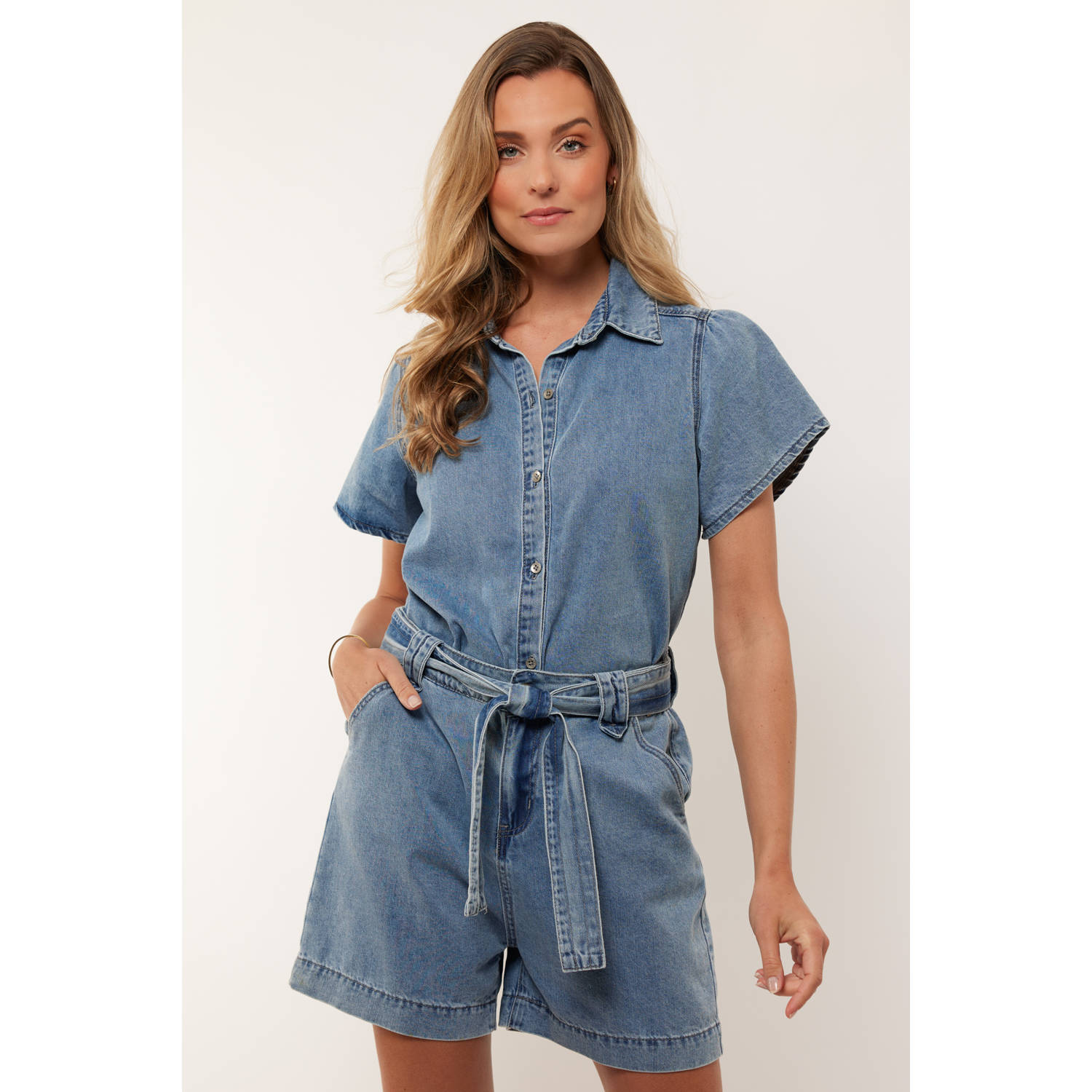 G-maxx blouse medium blue denim