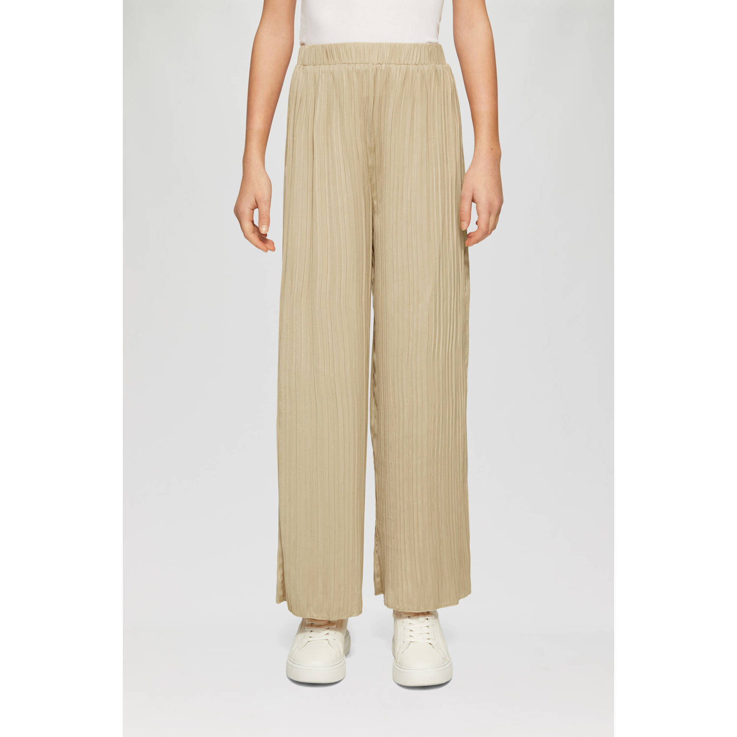 S.Oliver RED LABEL Loose fit brede broek met plissé-look