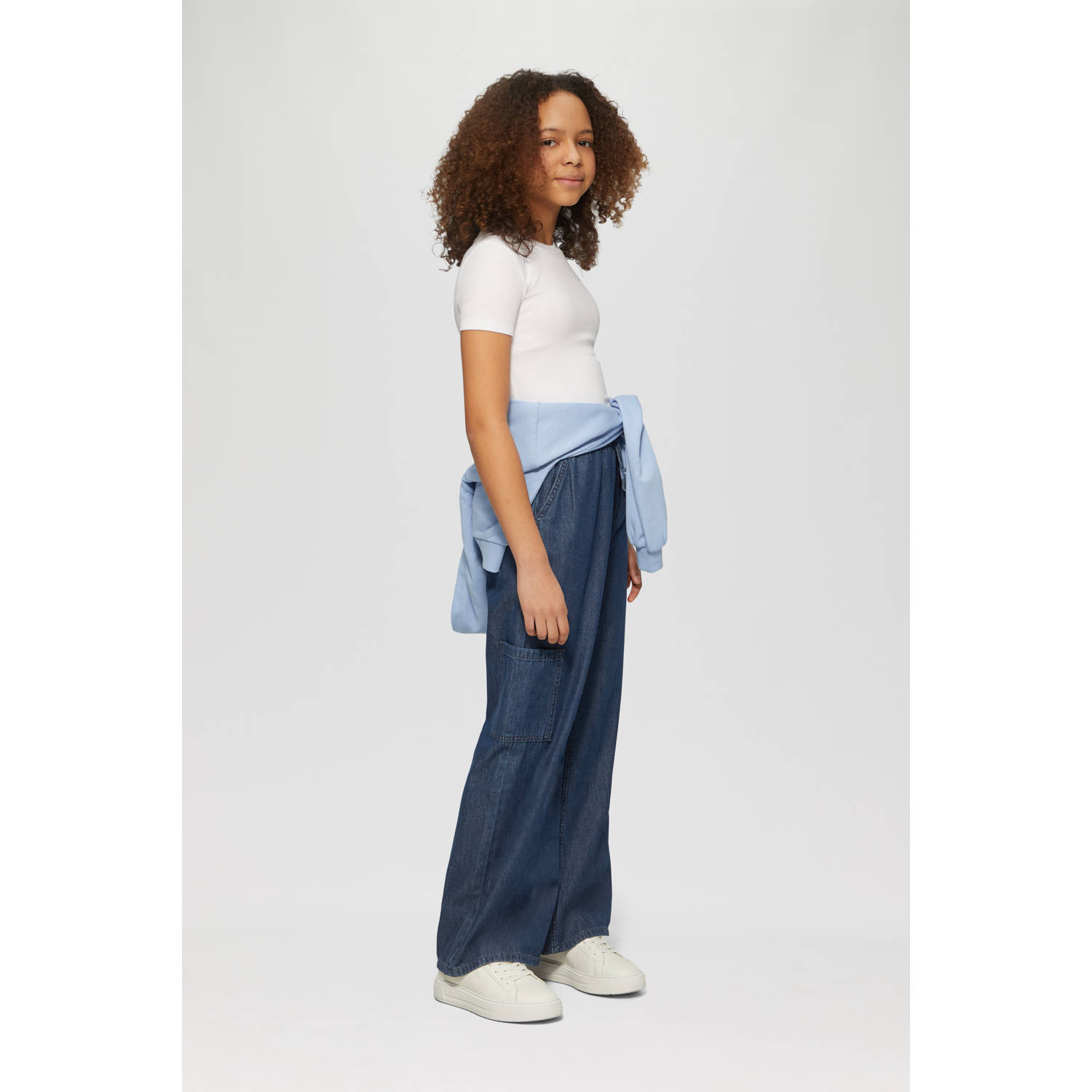 s.Oliver casual broek medium blue denim