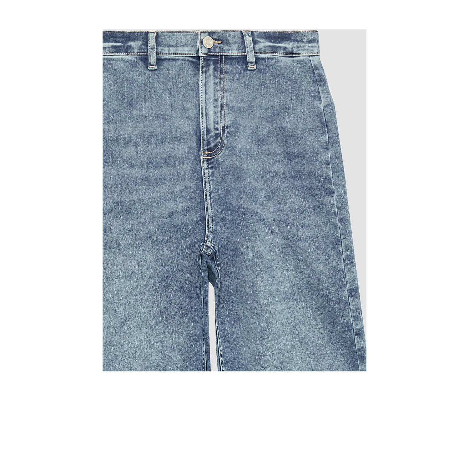 s.Oliver wide leg high waist jeans medium blue denim