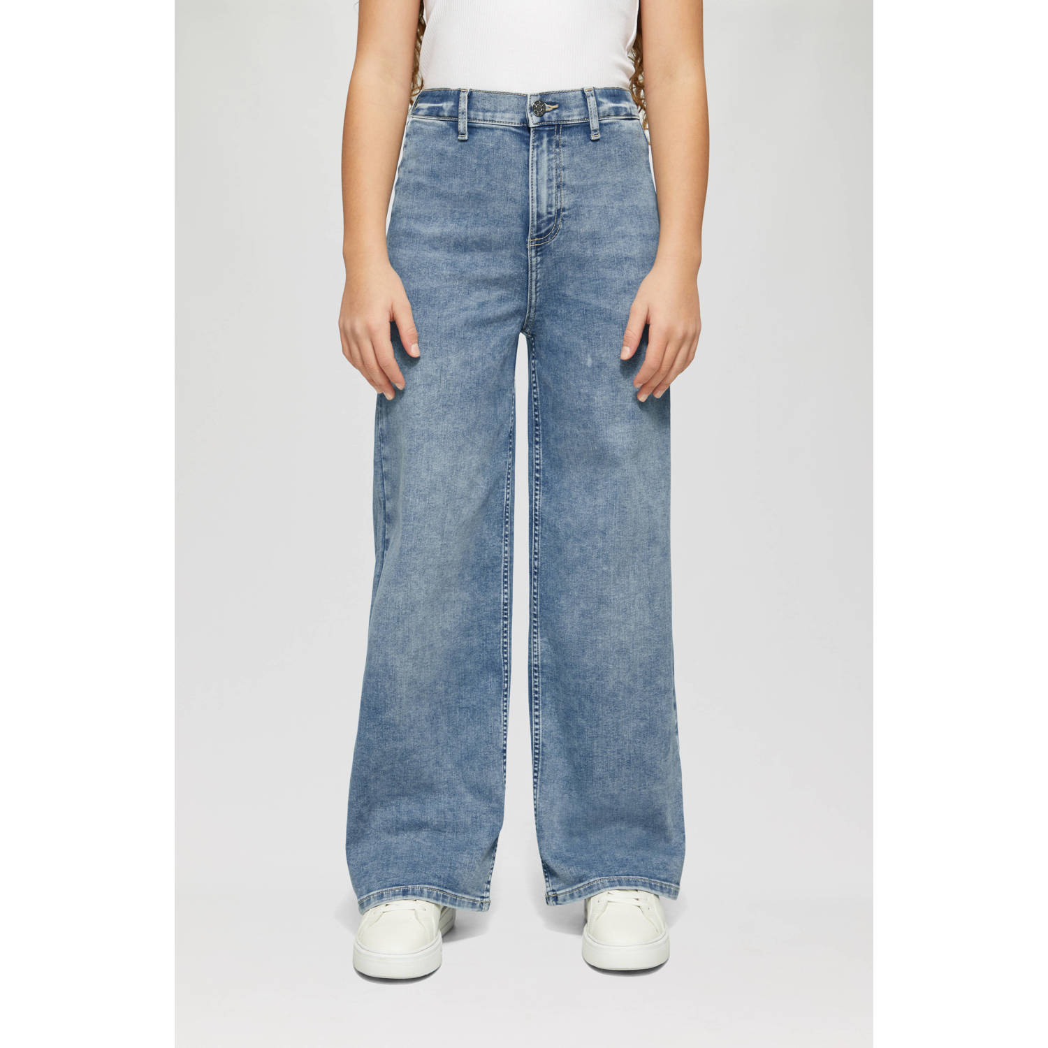 S.Oliver wide leg high waist jeans medium blue denim