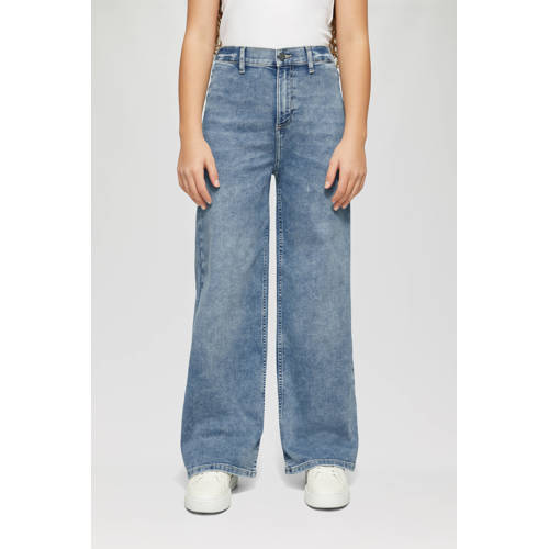 s.Oliver wide leg high waist jeans medium blue denim afbeelding