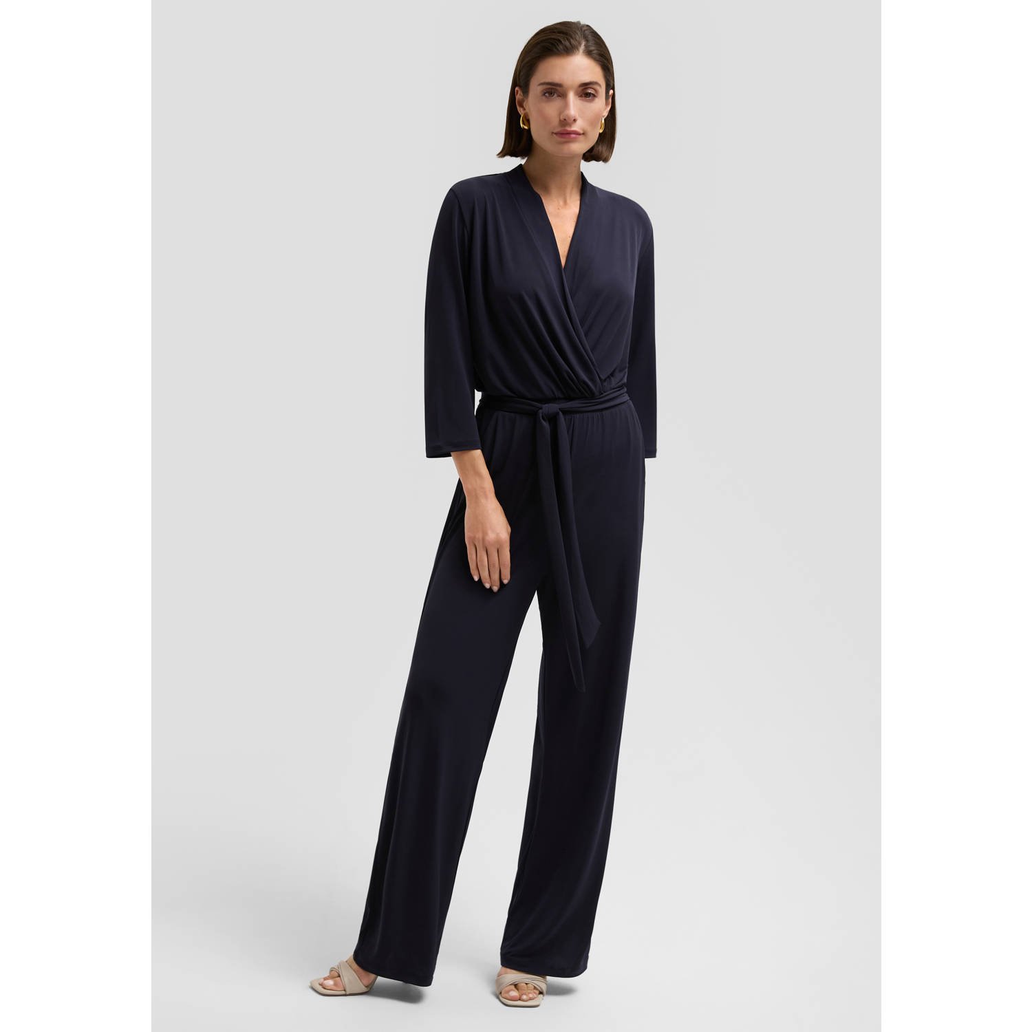 S.Oliver BLACK LABEL Regular fit jumpsuit met 3 4-mouwen