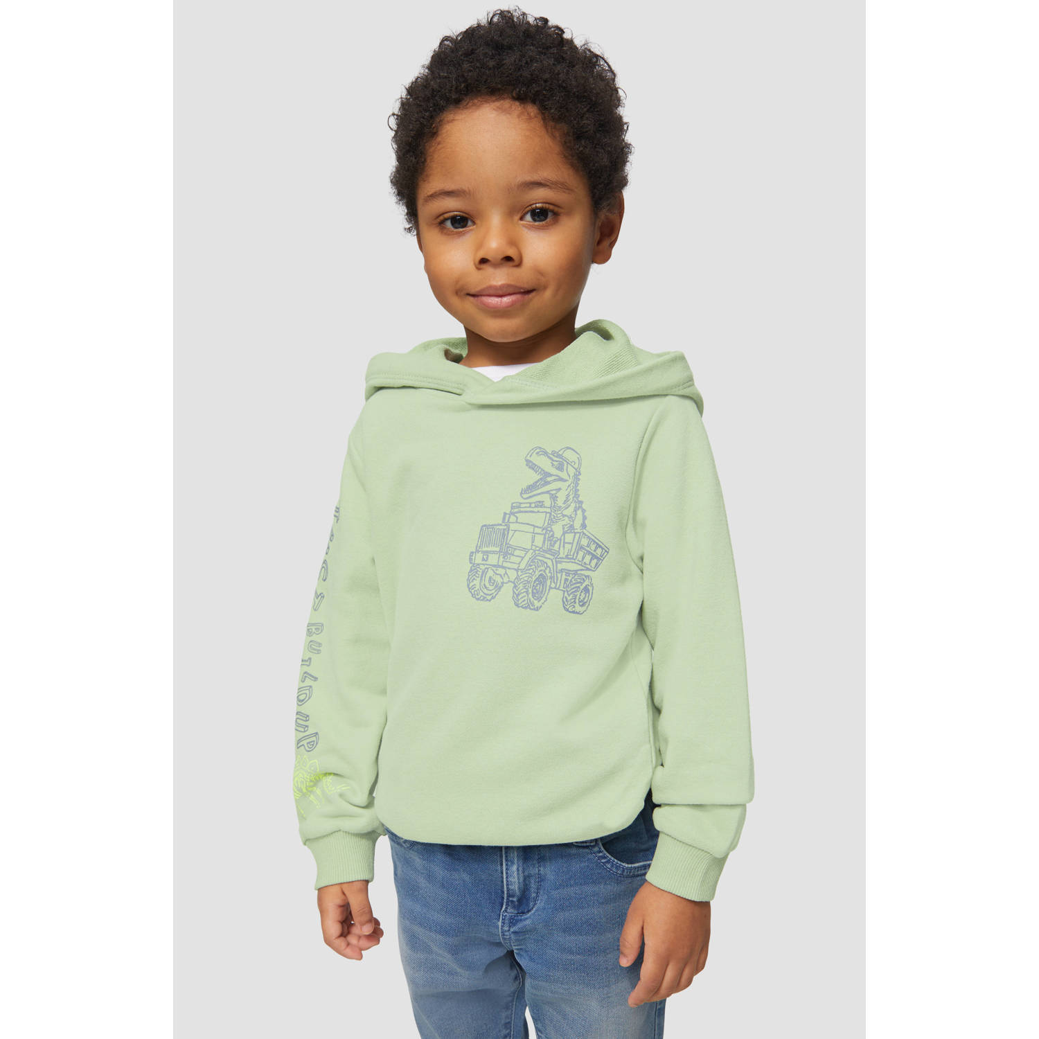 S.Oliver RED LABEL Regular fit sweatshirt van katoenmix met print aan de voor- en achterkant