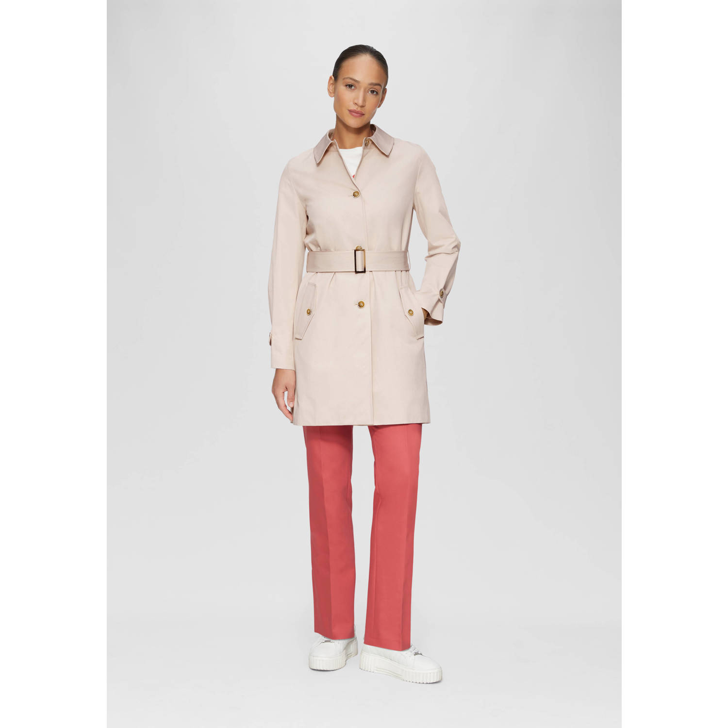 s.Oliver BLACK LABEL trenchcoat lichtroze