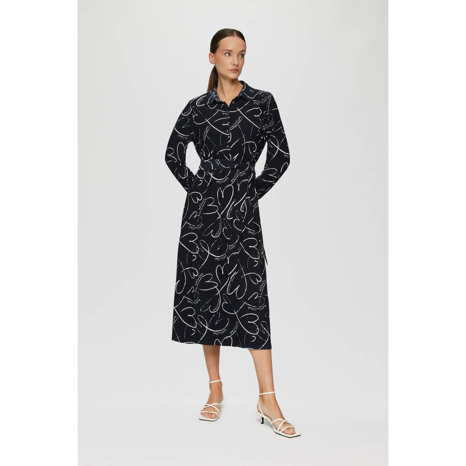 s.Oliver BLACK LABEL midi jurk marine