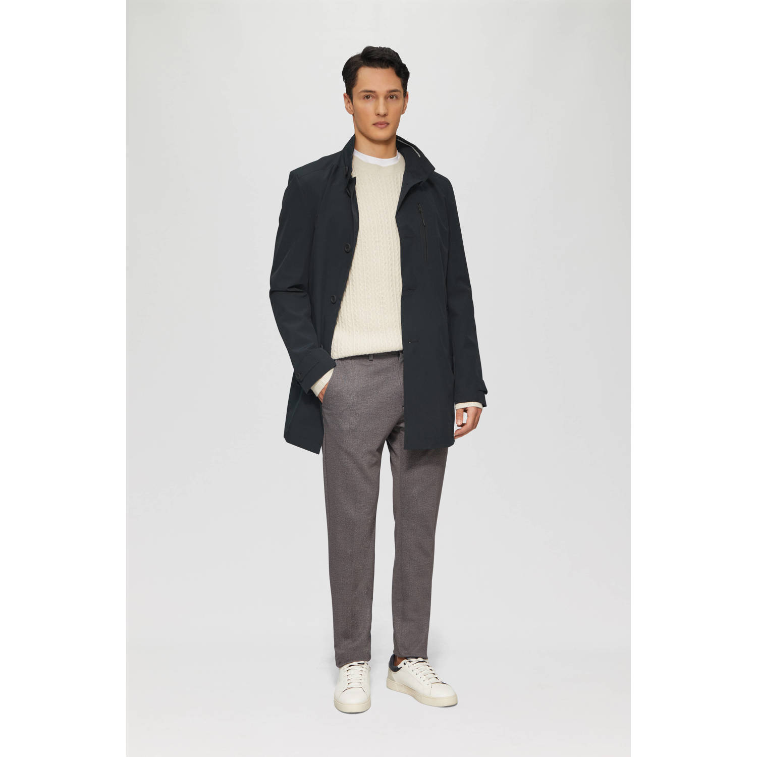 s.Oliver BLACK LABEL manteljas donkerblauw