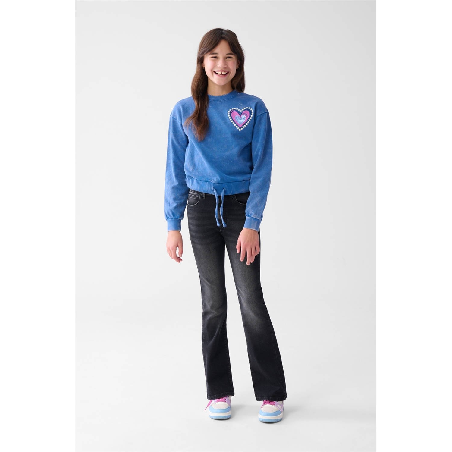 Shoeby sweater washed blauw